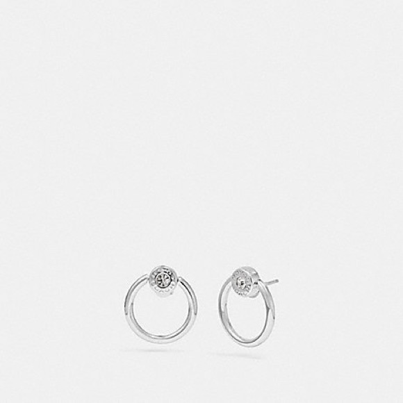 OPEN CIRCLE HALO STUD EARRINGS (COACH F67073) - Picture 1 of 4